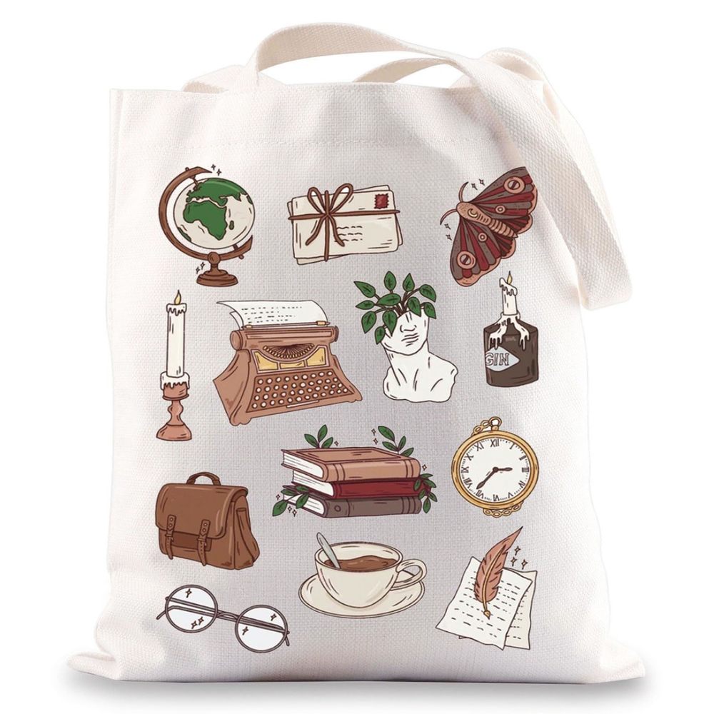 Dark Academia Canvas Tote Bag Mysterious Academic Gifts David Statue Tote Bag :